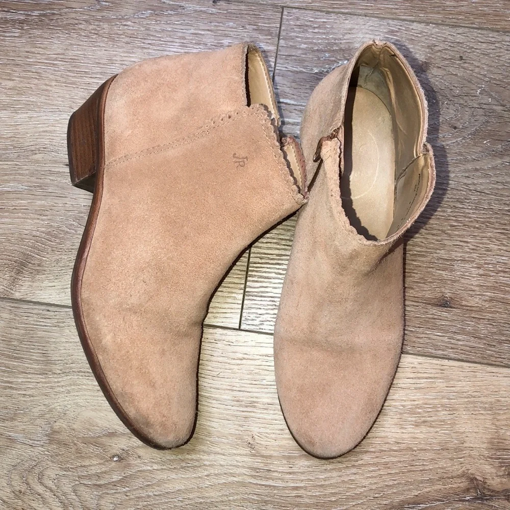 Jack Rogers Bailee Tan Suede Ankle Boots Size 6M